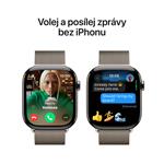 Apple Watch Series 10 GPS + Cellular 46mm puzdro z prírodného titánu s prírodnou milánskou slučkou - S/M (MC7Q4QC/A)