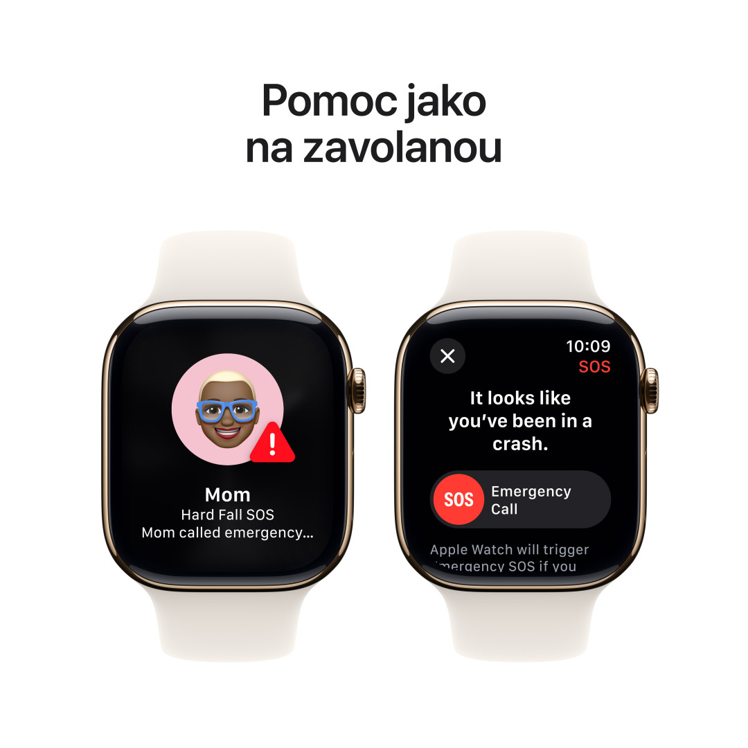 Apple Watch Series 10 GPS + Cellular 46mm zlaté titánové puzdro so športovým remienkom Starlight - M/L (MWYY3QC/A)