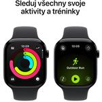 Apple Watch Series 11 GPS 42mm Aluminium Case Black Sport Band - M/L