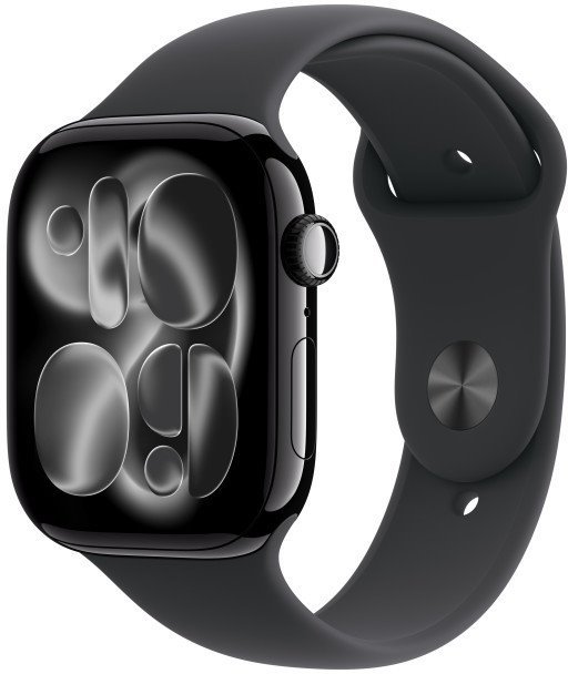 Apple Watch Series 11 GPS 42mm Aluminium Case Black Sport Band - M/L