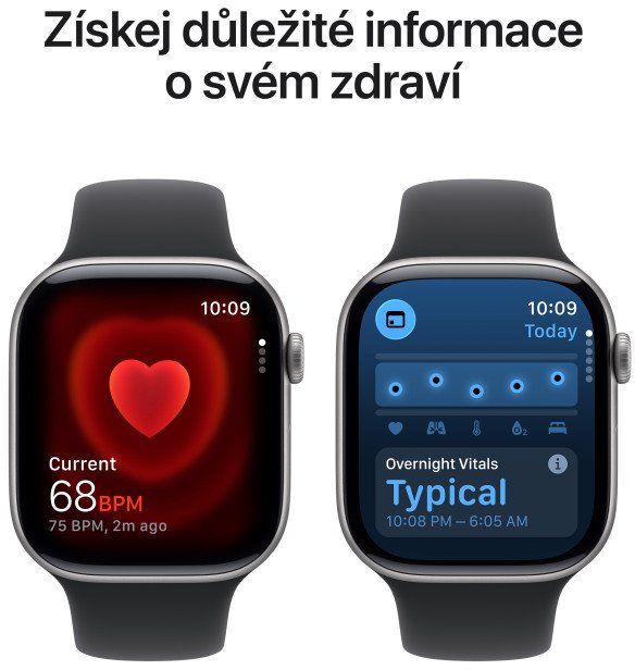 Apple Watch Series 11 GPS 42mm Aluminium Case Black Sport Band - S/M