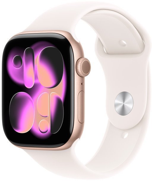 Apple Watch Series 11 GPS 42mm Rose Gold Case Blush Sport Band - M/L