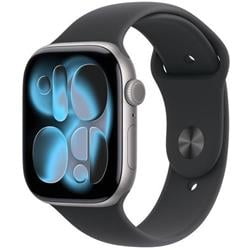 Apple Watch Series 11 GPS 46 mm vesmírne sivé, čierny športový remienok - M/L