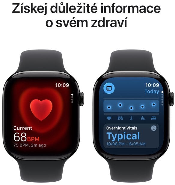 Apple Watch Series 11 GPS 46mm Black Aluminium, Black Sport Band - M/L
