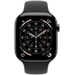 Apple Watch Series 11 GPS + Cellular 42mm bridlicové titánové puzdro s čiernym športovým remienkom - S/M