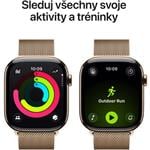 Apple Watch Series 11 GPS + Cellular 42mm Titanium Case Gold Milanese Loop