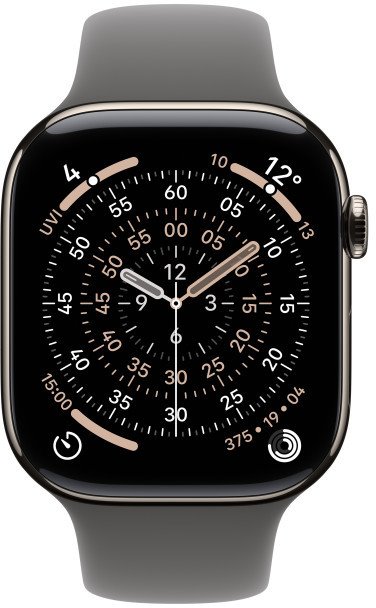 Apple Watch Series 11 GPS + Cellular 46 mm Titanium + Športový remienok v sivej farbe - M/L