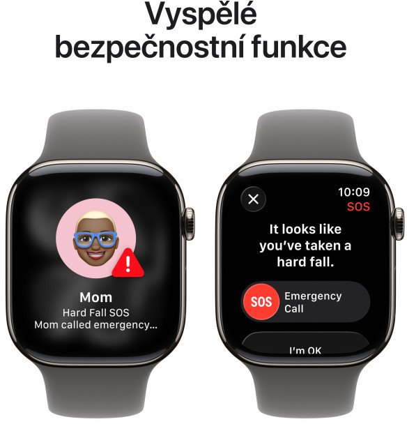 Apple Watch Series 11 GPS + Cellular 46 mm Titanium + Športový remienok v sivej farbe - M/L