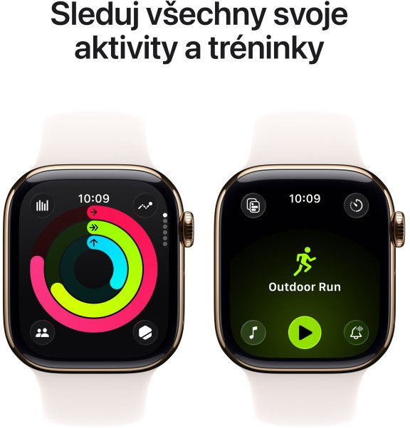 Apple Watch Series 11 GPS + Cellular 46mm Gold Titanium + Sport Band - M/L