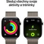 Apple Watch Series 11 GPS + Cellular 46mm puzdro z prírodného titánu s prírodnou milánskou slučkou - M/L