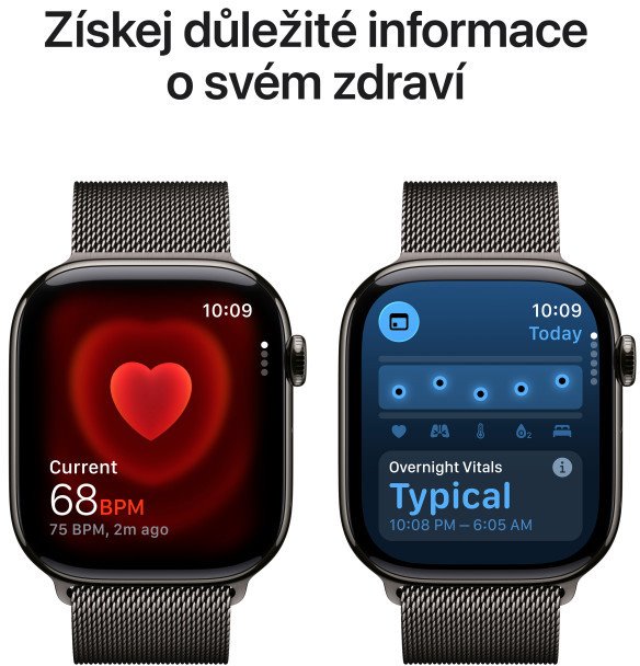 Apple Watch Series 11 GPS + Cellular 46mm Titanium + Milánska slučka - S/M