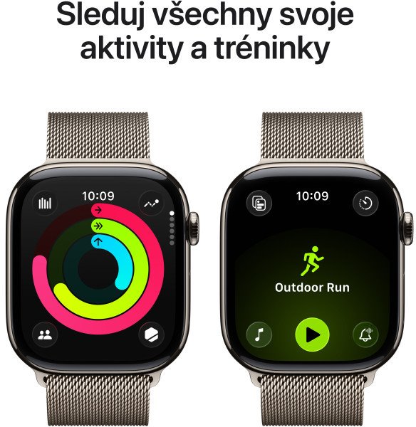 Apple Watch Series 11 GPS + Cellular 46mm Titanium + Milánska slučka - S/M