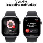 Apple Watch Series 11 GPS + Cellular 46mm vesmírne sivé hliníkové puzdro s čiernym športovým remienkom - S/M