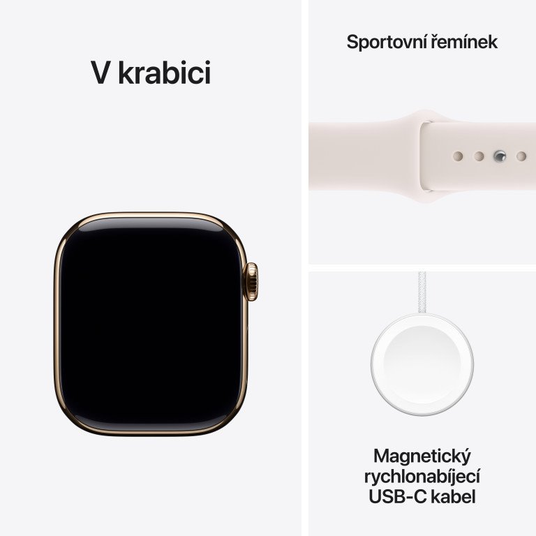 Apple Watch Series 11 GPS + Cellular 46mm zlatý titánový + športový remienok - M/L