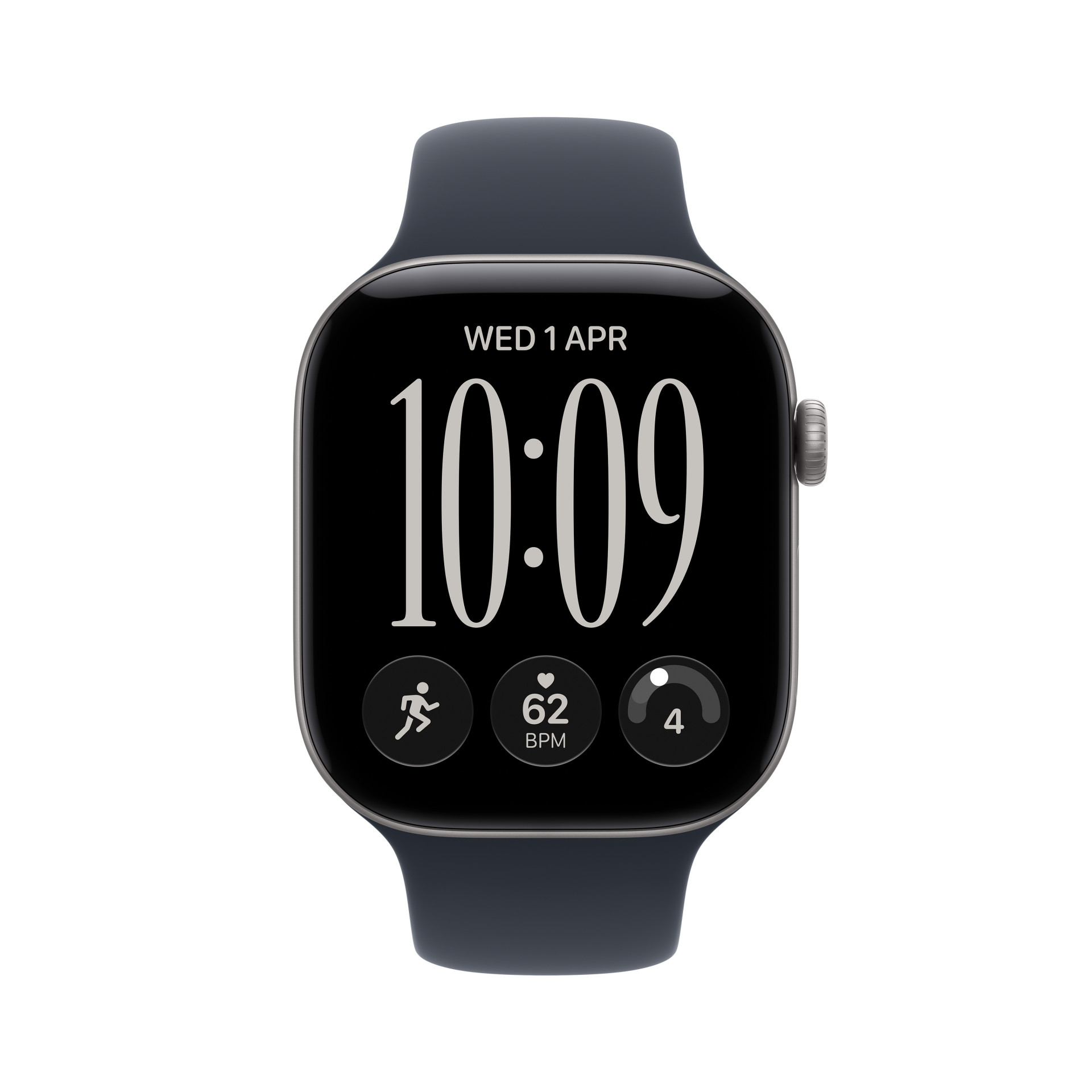 Apple Watch Series 12 GPS 42mm Space Grey Aluminium Case with Navy Blue Sport Band - S/M