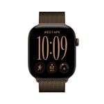 Apple Watch Series 12 GPS 46 mm, tmavobronzové hliníkové puzdro s tmavobronzovým milánskym remienkom – S/M