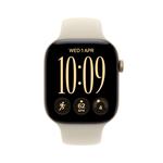 Apple Watch Series 12 GPS 46mm Light Gold Aluminium Case with Sand Sport Band - S/M