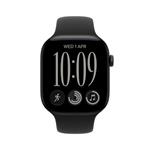 Apple Watch Series 12 GPS + Cellular 42mm Black Aluminium Case with Black Sport Band - M/L