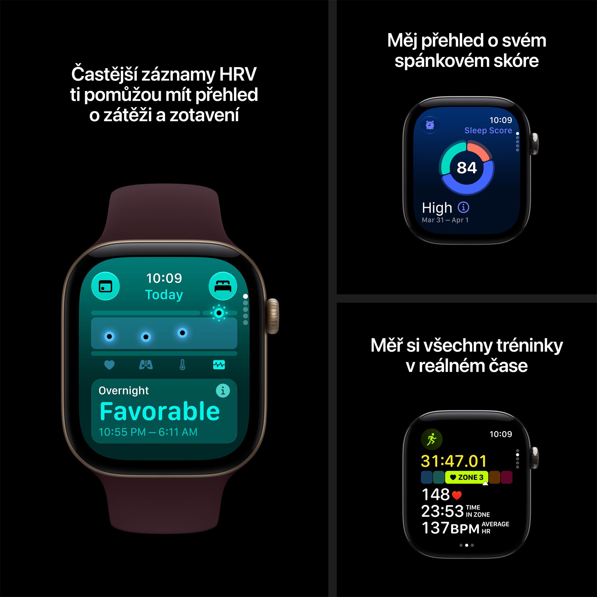 Apple Watch Series 12 GPS + Cellular 42mm Dark Bronze Aluminium Case with Olive Sport Band - S/M