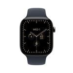 Apple Watch Series 12 GPS + Cellular 46 mm, puzdro z prírodného titánu s tmavomodrým športovým remienkom – M/L