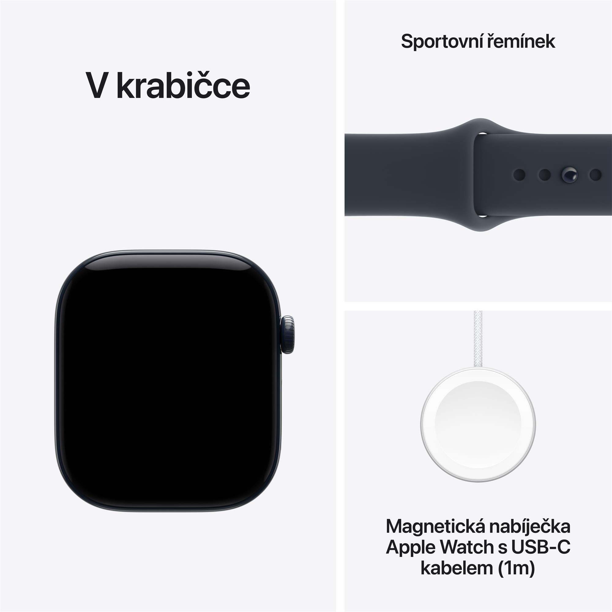 Apple Watch Series 12 GPS + Cellular 46 mm s keramickým puzdrom v tmavomodrej farbe a športovým remienkom v tmavomodrej farbe – M/L