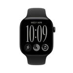 Apple Watch Series 12 GPS + Cellular 46mm Black Aluminium Case with Black Sport Band - S/M