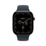 Apple Watch Series 12 GPS + Cellular 46mm Natural Titanium Case with Navy Blue Sport Band - M/L