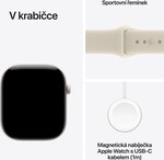 Apple Watch Series 12 GPS + Cellular 46mm Pearl White Ceramic Case with Sand Sport Band - M/L