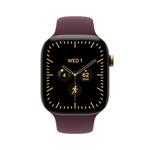 Apple Watch Series 12 GPS + Cellular 46mm Radiant Gold Titanium Case with Burgundy Sport Band - S/M