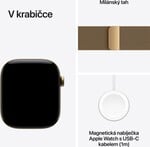 Apple Watch Series 12 GPS + Cellular 46mm Radiant Gold Titanium Case with Radiant Gold Milanese Loop - M/L
