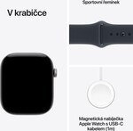 Apple Watch Series 12 GPS + Cellular 46mm Space Grey Aluminium Case with Navy Blue Sport Band - S/M