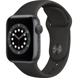 APPLE Watch Series 6 40mm Space Gray Aluminium Case with Black Sport Band - Regular MG133HC/A - Hodinky