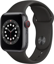 APPLE Watch Series 6 GPS+Cellular,40mm Space Grey Aluminium Case with Black Sport Band