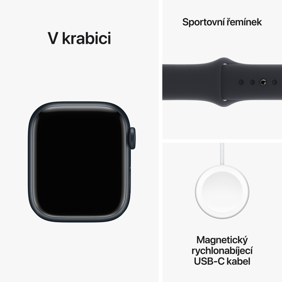Apple Watch Series 9 41 mm Cellular Dark Ink Aluminium s tmavým atramentovým športovým remienkom