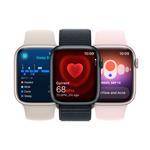 Apple Watch Series 9 41 mm Cellular Gold z nehrdzavejúcej ocele so zlatým milánskym napínačom
