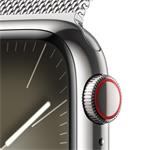 Apple Watch Series 9 41 mm Cellular Silver z nehrdzavejúcej ocele so strieborným milánskym napínačom