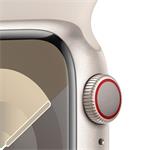 Apple Watch Series 9 41 mm Cellular Star White Aluminium s bielym športovým remienkom Star - S/M