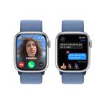 Apple Watch Series 9 41 mm Cellular Strieborný hliník s ľadovo modrým športovým remienkom