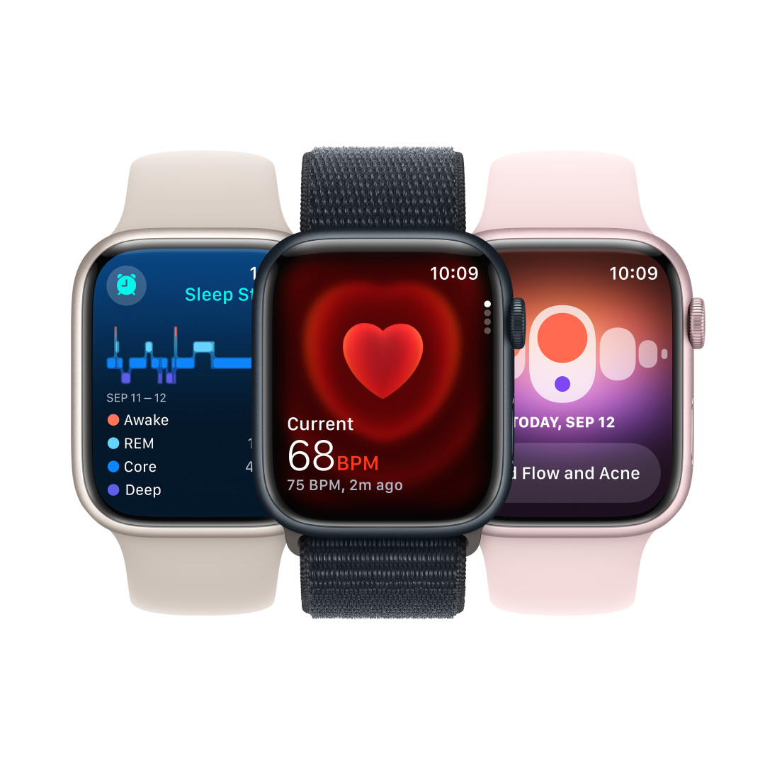 Apple Watch Series 9 41 mm Dark Ink Aluminium so športovým remienkom Dark Ink - S/M
