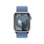 Apple Watch Series 9 41 mm strieborné hliníkové s ľadovo modrým športovým remienkom