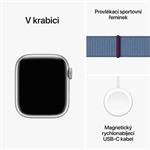 Apple Watch Series 9 41 mm strieborné hliníkové s ľadovo modrým športovým remienkom