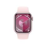 Apple Watch Series 9 41mm Cellular Růžový hliník se světle růžovým sportovním řemínkem - M/L