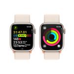 Apple Watch Series 9 41mm Hvězdně bílý hliník s hvězdně bílým provlékacím sportovním řemínkem