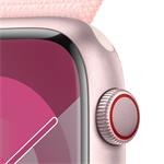Apple Watch Series 9 45 mm Cellular Pink Aluminium so svetloružovým športovým remienkom