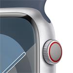 Apple Watch Series 9 45 mm Cellular Silver Aluminium s ľadovo modrým športovým remienkom - M/L