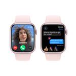 Apple Watch Series 9 45 mm ružový hliník so svetloružovým športovým remienkom - S/M