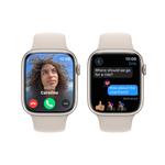 Apple Watch Series 9 45 mm Star White Aluminium s bielym športovým remienkom - M/L