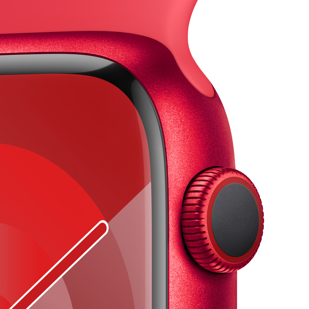 Apple Watch Series 9 45mm Cellular PRODUCT(RED) Červený hliník s PRODUCT(RED) sportovním řemínkem - M/L