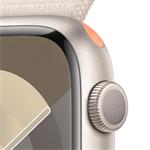 Apple Watch Series 9 45mm Hvězdně bílý hliník s hvězdně bílým provlékacím sportovním řemínkem