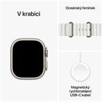 Apple Watch Ultra 2 49mm titanové pouzdro s bílým oceánským řemínkem